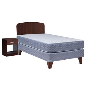 Cama Europea Apolo Black 1 Plaza + Set Asturias