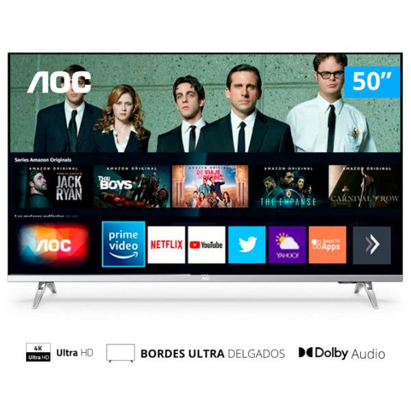 LED Smart TV AOC 50" 4K UHD Borde Ultra Delgado