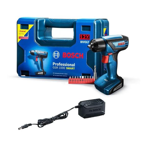 Taladro Atornillador Bosch Gsr 1000 Smart 12v + Kit 11 Accesorios