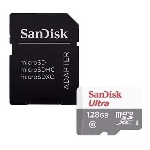Tarjeta De Memoria Sandisk 128GB Ultra Con Adaptador Sd
