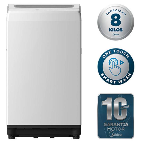 Lavadora 8 KG Carga Superior Midea, 2 Años Garantía
