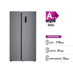 Refrigerador Side by Side BGH 562 Lt Display LED Touch