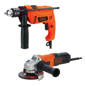 Taladro Percutor 550W + Esmeril 650W Black+decker