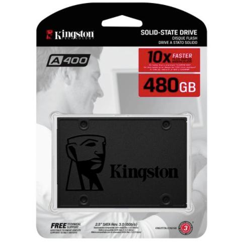 Unidad SSD Kingston SSDNow A400 480GB, 2.5", Lectura 500MB/s Escritura 450MB/s