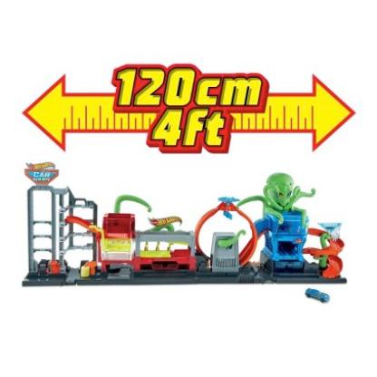Hot Wheels City, Autolavado Ataque Extremo, 120 Cm De Ancho