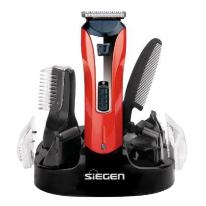 Cortabarba Siegen SG-8520, 6 Cabezales, Batería Recargable, 2 Años De Garantía