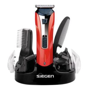 Cortabarba Siegen SG-8520, 6 Cabezales, Batería Recargable, 2 Años De Garantía