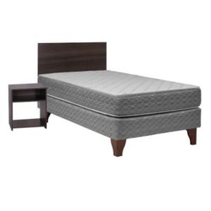 Cama Europea Celta Apolo Black 1.5 Plazas + Set Castilla