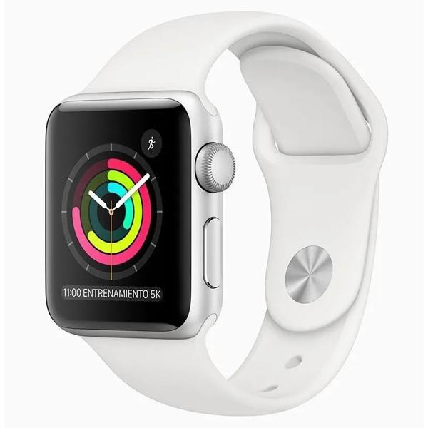 Apple Watch Series 3 (GPS) - Caja De Aluminio Plata 38 mm, Correa Deportiva Blanco