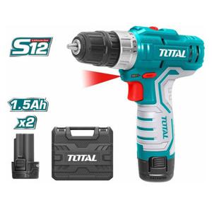 Taladro Inalámbrico Total 3/8 (10mm) 12v + 2 Baterías + Cargador