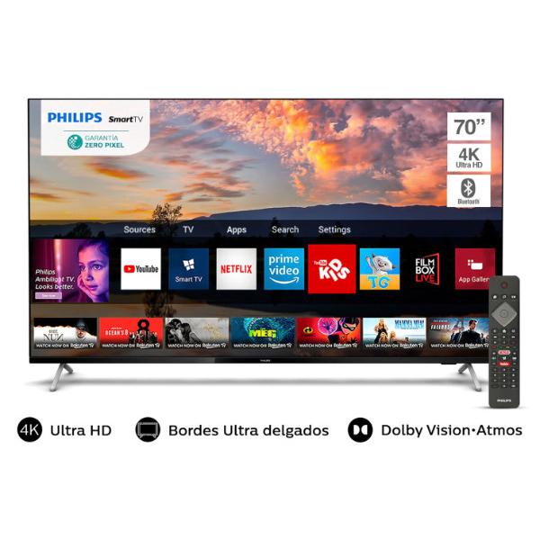 LED Smart TV Philips 70" UHD 4K