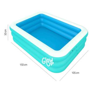 Piscina Inflable Glowup 150x105x50 + Inflador