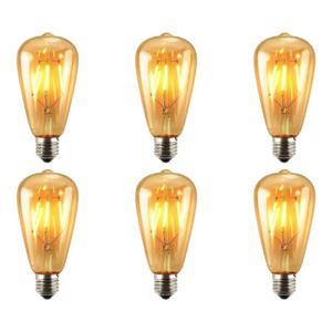 Pack 6 Ampolleta Led Tipo Edison 6 Watts Retro Vintage