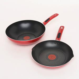 Sartén 24 Cm + Wok 28 Cm Rojo Antiadherentes Tefal