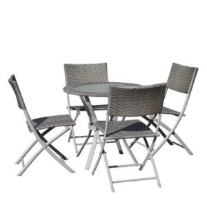 Set 4 Sillas 1 Mesa Rattan Mainstays