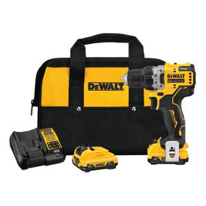 Taladro Atornillador DeWalt 12v Sin Carbones + 2 Baterías + Cargador + Bolso + Clip