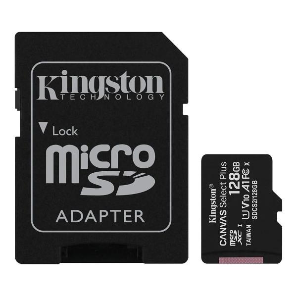 Tarjeta Micro SD Kingston SDCS2SP Canvas Select Plus Con Adaptador SD 128GB