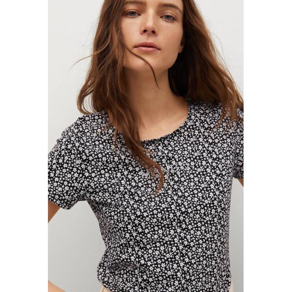 Polera Manga Corta Algodón Reciclado Logo Mangofi-H Mujer. 8 Diseños Disponibles