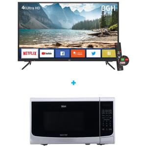 LED Smart TV 55" UHD 4K + Microondas Digital 20 Litros Quick Chef Silver BGH