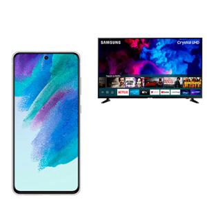 Combo Samsung Galaxy S21 FE 5G 128GB White + LED Samsung 43" Crystal 4K Smart TV