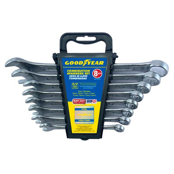 Set Llaves Goodyear Heavy Duty 8 Piezas. Nº8 a 19mm.