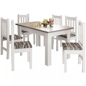 Mesa Comedor Rectangular Madera + 6 Sillas