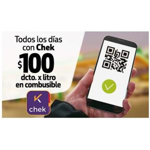 $100 Dcto. x Litro Bencina Todos Los Días Pagando Con App Chek