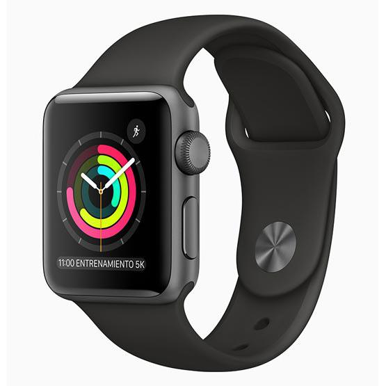 Apple Watch Series 3 Gps 38mm Space Gray Black Band