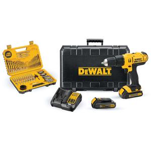 Taladro Percutor Dewalt 20v + 2 Baterías + 100 Accesorios