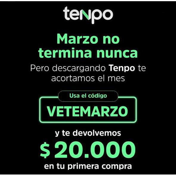 $20.000 De Devolución En Tu Primera Compra En Tenpo