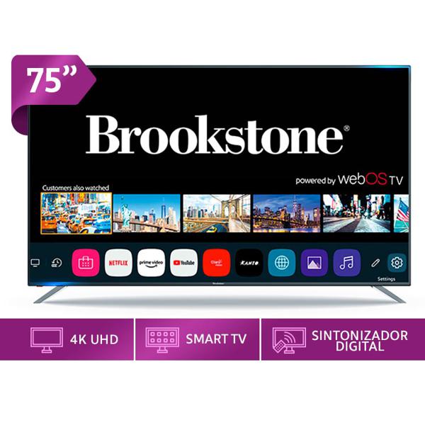 Led Brookstone 75 4k Smart Tv Con Sistema Web OS Descuentoff