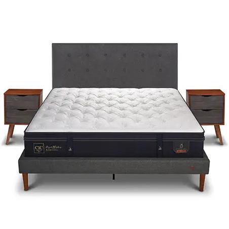 Cama Europea Curve CIC 2 Plazas Super Premium + Set Eufrates