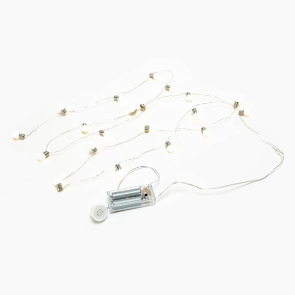 10 Luces Led Esfera Blanca 165 Cm