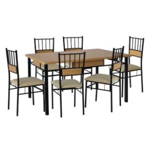 Juego Comedor Mainstays 6 Sillas Pu