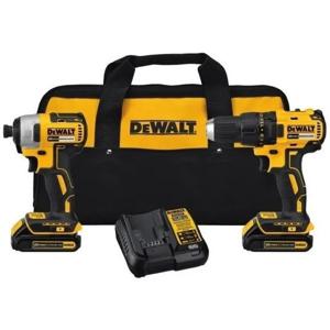 Kit Taladro Y Atornillador Impacto Inalambrico Dewalt 20v (Sin Carbones) + 2 Baterias + Cargador + Bolso