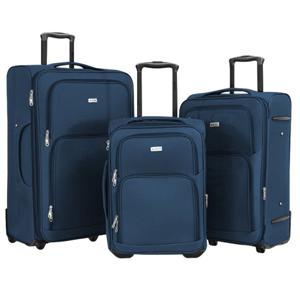 Juego 3 Maletas Tela Travel Land Azul