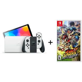Consola Nintendo Switch Oled White + Mario Strikers