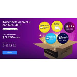 Mercado Libre Nivel 6, Incluye Disney+ y Star+