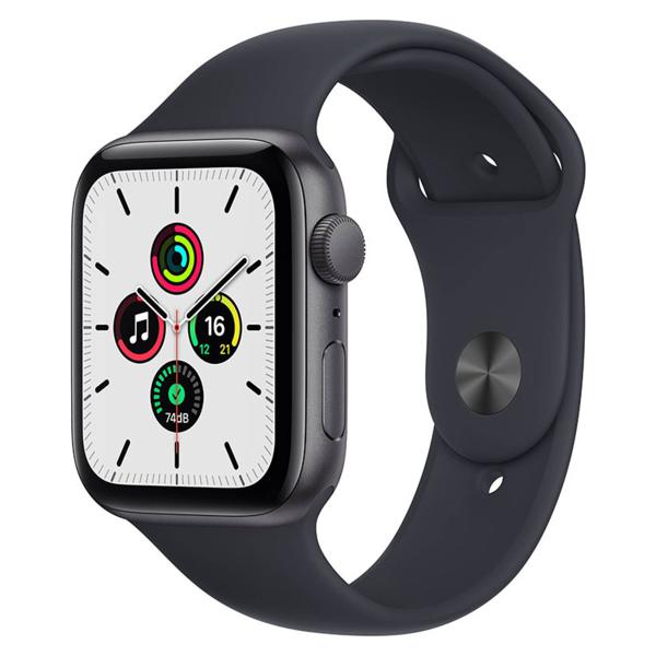 Apple Watch SE, 44mm, GPS, Caja Aluminio Gris Espacial, Correa Deportiva Azul Medianoche