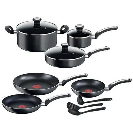 Bateria De Cocina 12 Piezas Platinium Black Tefal