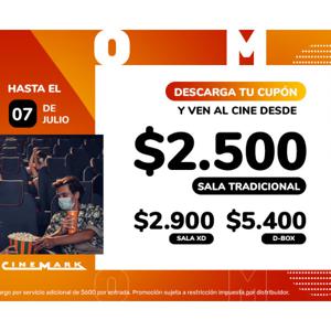 Ven A Cinemark Desde $2.500 Hasta El 07 De Julio