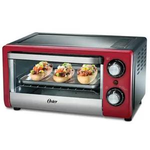 Horno Eléctrico Oster 10 Litros 1000 W Acero Rojo