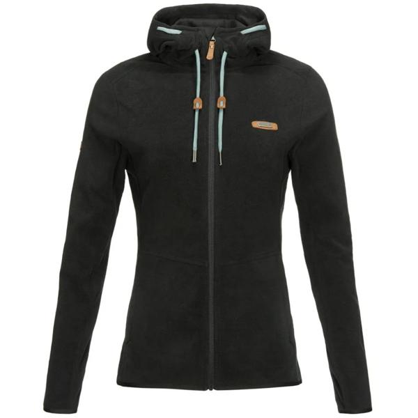 Poleron Mujer Lippi Stripes Nano-f Full Zip Hoody Negro
