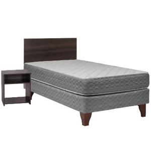 Cama Europea Celta Apolo Black + Set Castilla 1 Plaza