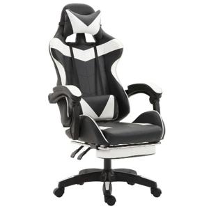 Silla Gamer Ultimate Racing Con Reposapiés Blanco