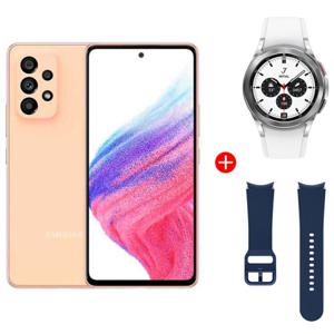 Combo Celular Samsung Galaxy A53 5G 128GB 6,5" Liberado + Smartwatch Galaxy Watch4 Classic 42mm Silver + Correa