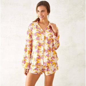 Set Pijama Mujer Lounge Manga Larga + Colet + Estuche