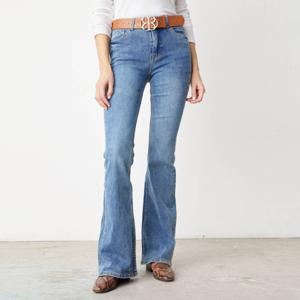 Jeans Flare Tiro Alto Mujer Cecilia Bolocco Para Apology