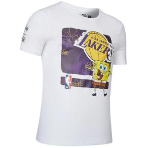 Polera Blanca Niño Logo Lakers Bob NBA