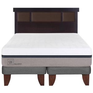 Cama Europea Cic Balance / 2 Plazas / Base Dividida + Respaldo